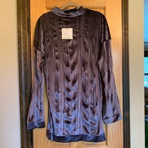 Missguided grey velour dress Size 2 NWT